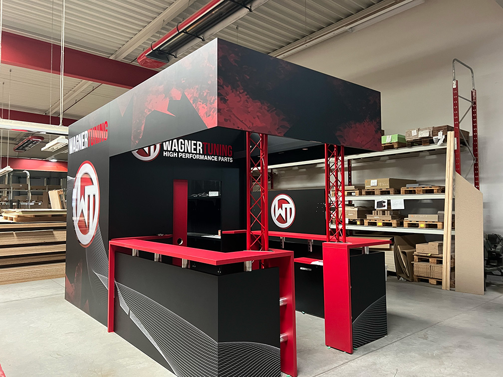 Vollverklebung Messestand